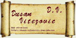 Dušan Vitezović vizit kartica